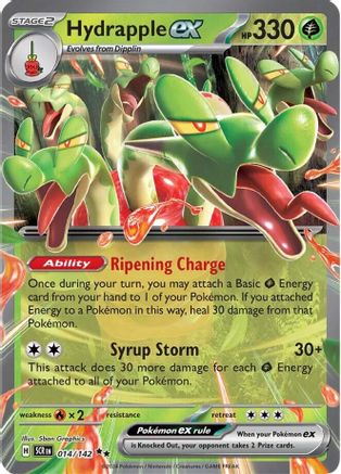 Hydrapple ex 014/142 - Holofoil Stellar Crown - Double Rare