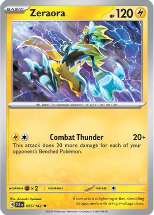 Zeraora 055/142 - Holofoil SV07 Stellar Crown - Rare