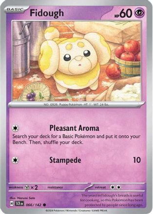 Fidough 066/142 - Reverse Holofoil Stellar Crown - Common