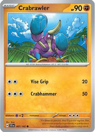 Crabrawler 087/142 Stellar Crown - Common