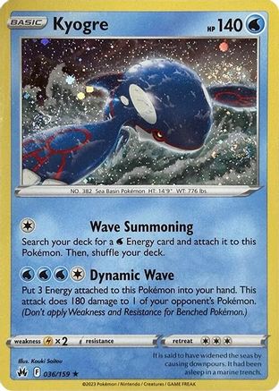 Kyogre (Pixel Holo) 036/159 - Holofoil Miscellaneous Cards & Products
