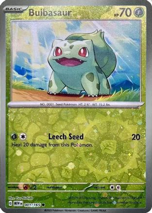 Bulbasaur (Reverse Cosmos Holo) 001/165 - Holofoil Miscellaneous Cards & Products
