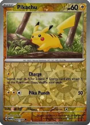 Pikachu (Reverse Cosmos Holo) 025/165 - Holofoil Miscellaneous Cards & Products