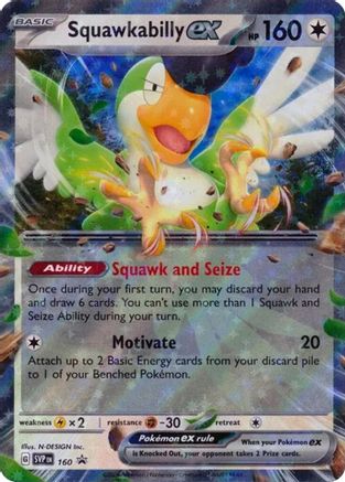 Squawkabilly ex 160 - Holofoil SV Scarlet & Violet Promo Cards