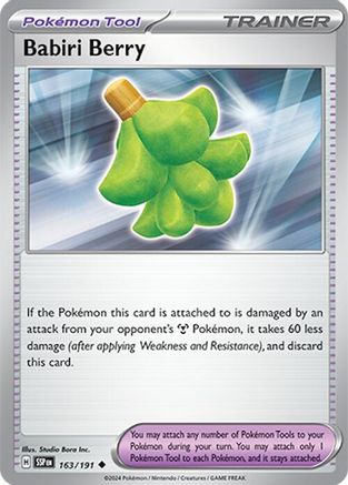 Babiri Berry 163/191 - Reverse Holofoil Surging Sparks - Uncommon