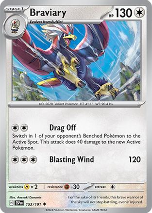 Braviary 153/191 - Reverse Holofoil Surging Sparks - Uncommon