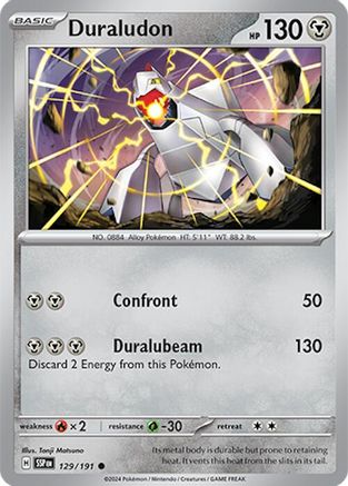 Duraludon 129/191 - Reverse Holofoil Surging Sparks - Common