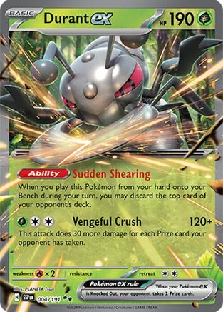 Durant ex 004/191 - Holofoil Surging Sparks - Double Rare