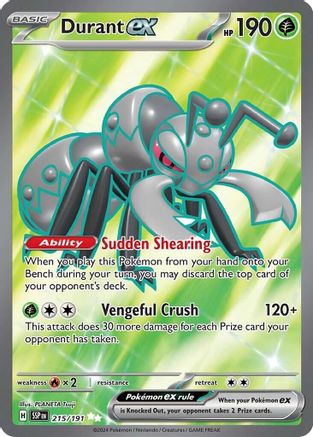 Durant ex 215/191 - Holofoil Surging Sparks - Ultra Rare