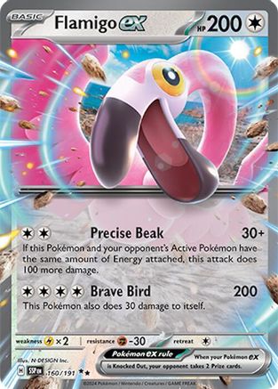 Flamigo ex 160/191 - Holofoil Surging Sparks - Double Rare