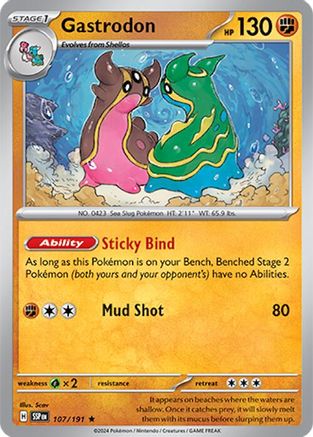 Gastrodon 107/191 - Reverse Holofoil Surging Sparks - Rare