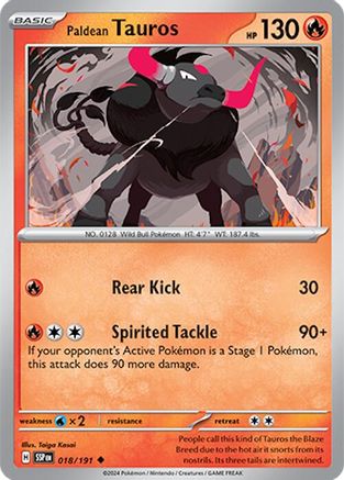 Paldean Tauros 018/191 Surging Sparks - Uncommon