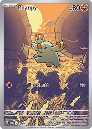 Phanpy 205/191 - Holofoil Surging Sparks - Illustration Rare