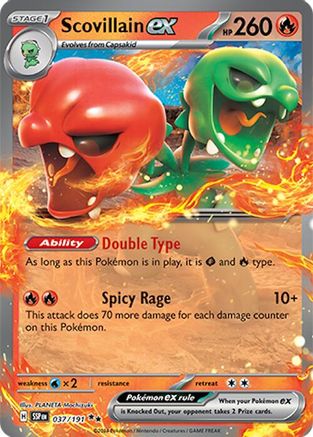 Scovillain ex 037/191 - Holofoil Surging Sparks - Double Rare