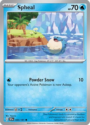 Spheal 043/191 Surging Sparks - Common