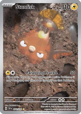 Stunfisk 202/191 - Holofoil Surging Sparks - Illustration Rare