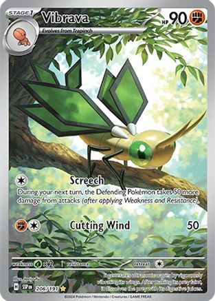 Vibrava 206/191 - Holofoil Surging Sparks - Illustration Rare