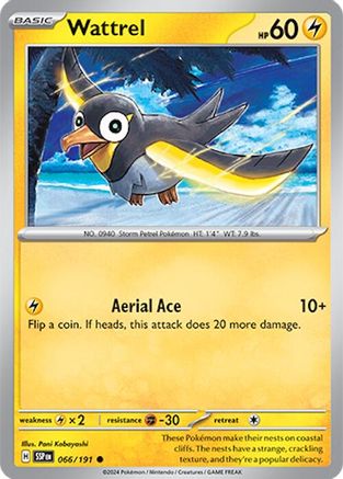 Wattrel 066/191 - Reverse Holofoil Surging Sparks - Common