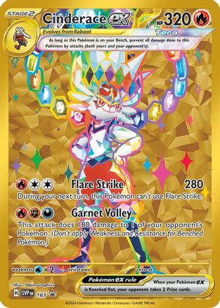 Cinderace ex 163 - Holofoil SV Scarlet & Violet Promo Cards