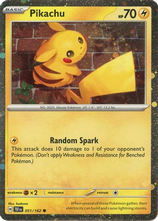Pikachu (Cosmo Holo) 051/162 - Holofoil Miscellaneous Cards & Products