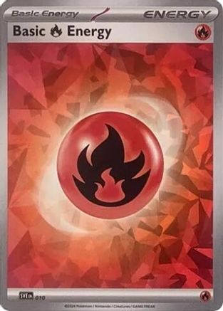 Basic Fire Energy (Cracked Ice Holo) 010 - Holofoil SVE Scarlet & Violet Energies