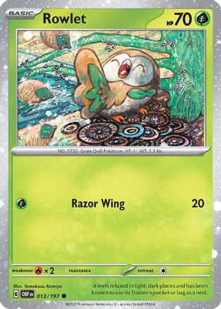 Rowlet (Cosmos Holo) 013/197 - Holofoil Miscellaneous Cards & Products