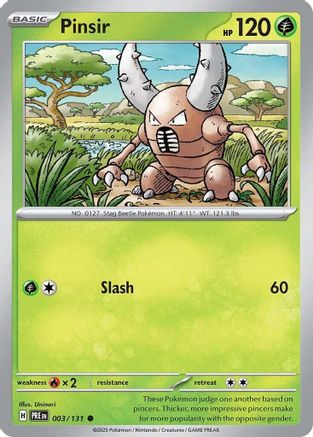 Pinsir 003/131 - Reverse Holofoil Prismatic Evolutions