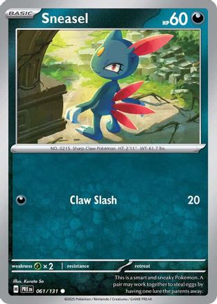 Sneasel 061/131 - Reverse Holofoil Prismatic Evolutions