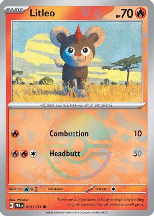 Litleo (Poke Ball Pattern) 015/131 - Holofoil Prismatic Evolutions