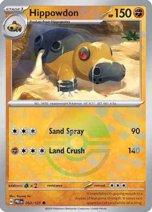 Hippowdon (Poke Ball Pattern) 053/131 - Holofoil Prismatic Evolutions