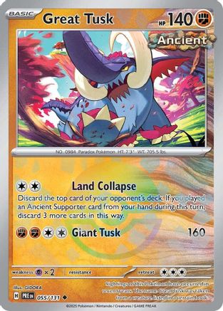 Great Tusk (Poke Ball Pattern) 055/131 - Holofoil Prismatic Evolutions
