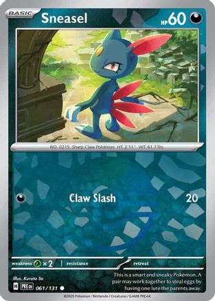 Sneasel (Poke Ball Pattern) 061/131 - Holofoil Prismatic Evolutions