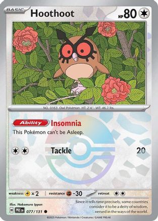 Hoothoot (Poke Ball Pattern) 077/131 - Holofoil Prismatic Evolutions