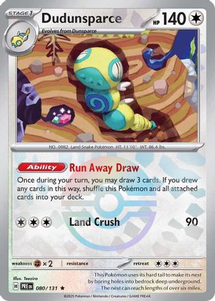 Dudunsparce (Poke Ball Pattern) 080/131 - Holofoil Prismatic Evolutions -