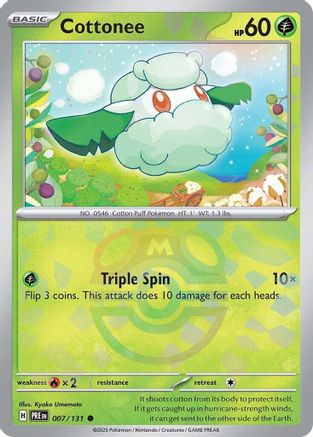 Cottonee (Master Ball Pattern) 007/131 - Holofoil Prismatic Evolutions
