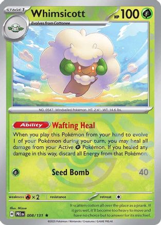Whimsicott (Master Ball Pattern) 008/131 - Holofoil Prismatic Evolutions