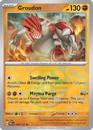 Groudon (Master Ball Pattern) 049/131 - Holofoil Prismatic Evolutions