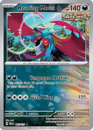 Roaring Moon (Master Ball Pattern) 065/131 - Holofoil Prismatic Evolutions