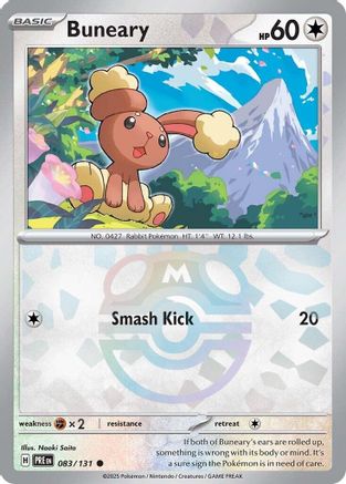 Buneary (Master Ball Pattern) 083/131 - Holofoil Prismatic Evolutions