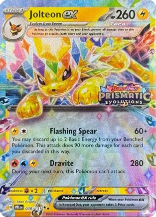 Jolteon ex (Prismatic Evolutions Stamp) 030/131 - Holofoil Miscellaneous Cards & Products