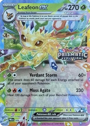 Leafeon ex (Prismatic Evolutions Stamp) 006/131 - Holofoil Miscellaneous Cards & Products