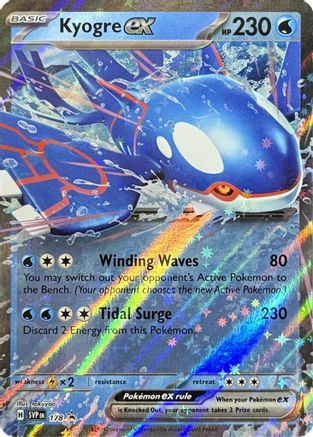 Kyogre ex 178 - Holofoil SV Scarlet & Violet Promo Cards