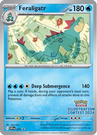 Feraligatr (Illustration Contest 2024) 213 SV Scarlet & Violet Promo Cards