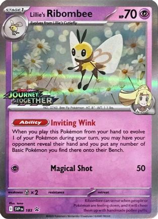 Lillie's Ribombee (Prerelease) 183 - Holofoil SV Scarlet & Violet Promo Cards