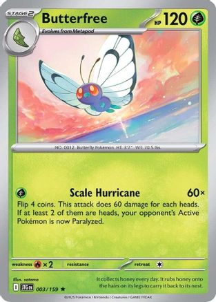 Butterfree 003/159 - Holofoil Journey Together - Rare