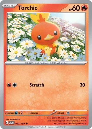 Torchic 022/159 - Reverse Holofoil Journey Together - Common