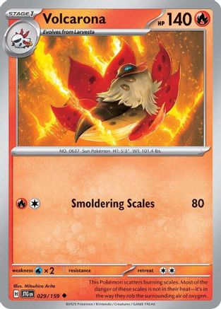 Volcarona 029/159 - Reverse Holofoil Journey Together - Uncommon