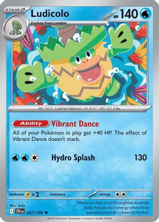 Ludicolo 037/159 - Holofoil Journey Together - Rare