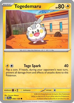 Togedemaru 050/159 - Reverse Holofoil Journey Together - Common