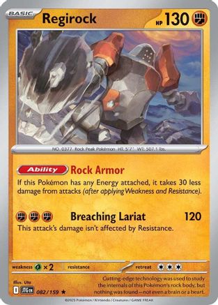 Regirock 082/159 - Reverse Holofoil Journey Together - Rare